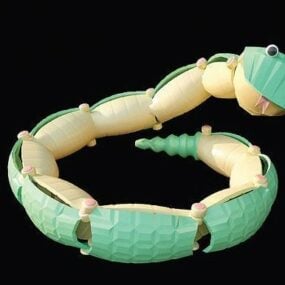 Modelo 3d de plástico de brinquedo de cobra