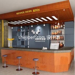 Service Reception Bar Counter 3d model