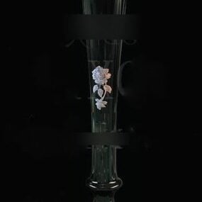 Glass Vase With Flower Inside 3d model