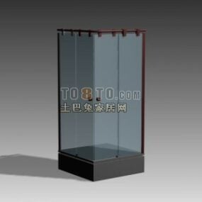 方形玻璃淋浴房3d模型