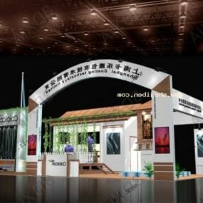 Wystawa Showroom Zakrzywiona brama Model 3D