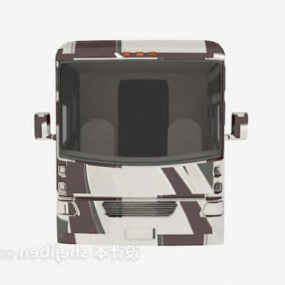 Mô hình 3d xe buýt sơn màu nâu
