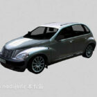 Silberne Limousine 3D-Modell.