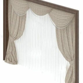 Simple European Curtain 3d model