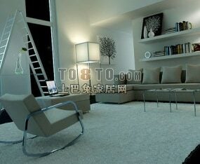 Simple Space Family Room 3d model