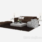 Simple and elegant modern Chinese sofa combination 3d model .