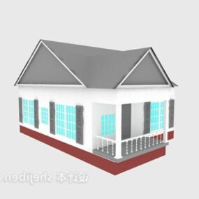 Modernes Haus, zeitgenössische Architektur, 3D-Modell