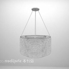Modello 3d semplice lampadario di cristallo circolare