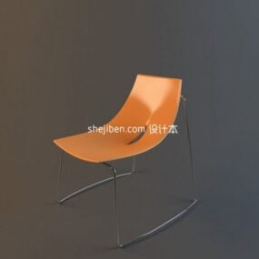 Office Swivel Chair Black Leather 3d model