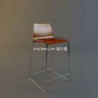 Simple styling bar chair 3d model .