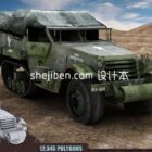 Simulated armored vehicle 3d model .