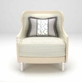 Leather Square Armchair Upholstery 3d model