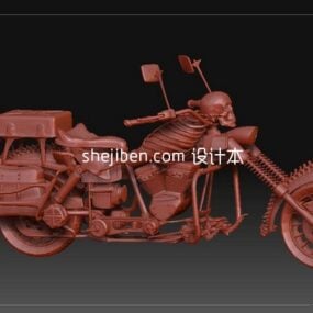 Skeleton Motorcycle 3d μοντέλο