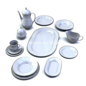 Porcelain Teapot Set 3d model