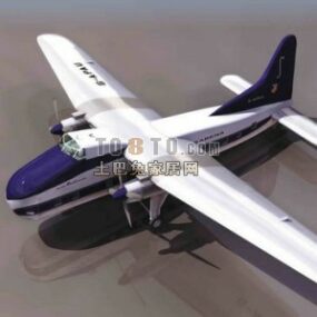 Small Private Airplane Vehicle 3d model