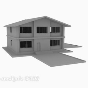 Litet hus lantlig stil 3d-modell