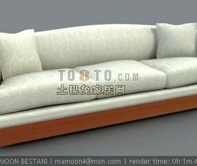 Sofa Fabric With Cushion 3d model