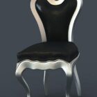 Luxuriöser antiker schwarzer Stuhl
