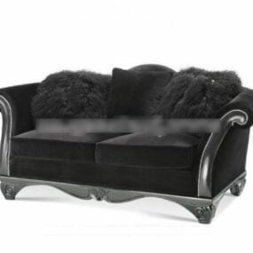 Luxurious Velvet Sofa 3d model