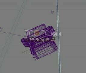 Fire On Chair Furniture 3d model
