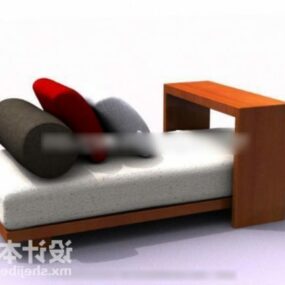 Sofa Lounge Chair With Pillow 3d model