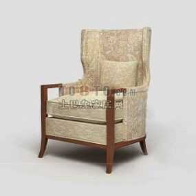 椅子ソファ付き籐籐家具3Dモデル