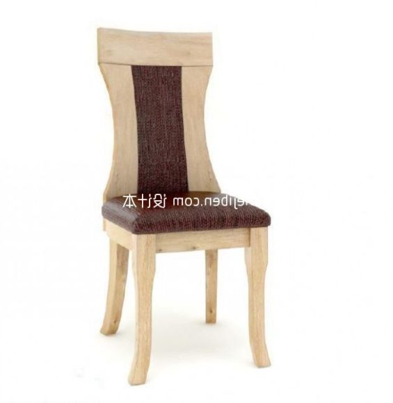 Sedia da pranzo in legno con schienale alto