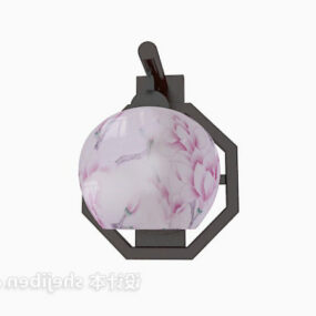 מנורת קיר סינית פנסית כדורית דגם תלת מימד