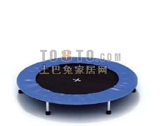 Modello 3d dell'attrezzatura per il fitness del trampolino sportivo