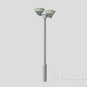 Model 3D zwykłej latarni ulicznej