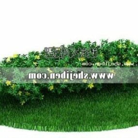 Square Flower Hedge 3d-model