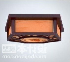 3d модель китайського квадратного світильника на стелю