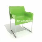 Stainless steel leg lounge chair 3d model .