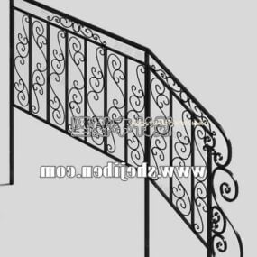 Stair Railing Antique Style 3d model