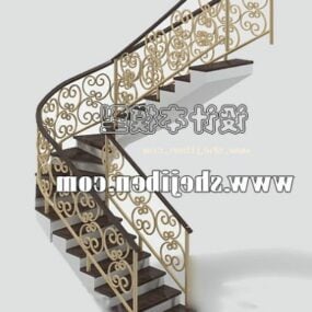 Hotel Hall Stairs V1 3d model