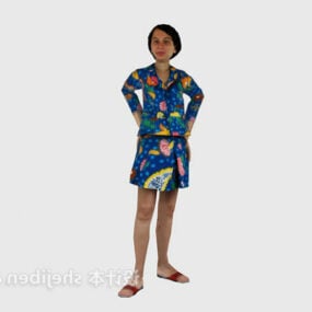 Fashion Wanita Wanita Berdiri Pose model 3d
