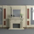 European Fireplace Cabinet Stone Material
