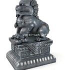 Statua cinese del leone di pietra