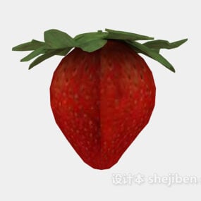 Realistyczny model 3D owoców truskawek