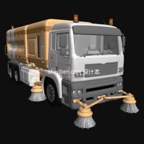 Model 3D śmieciarki ulicznej