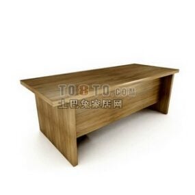 Boutique-Schreibtisch aus gelbem Holz, 3D-Modell