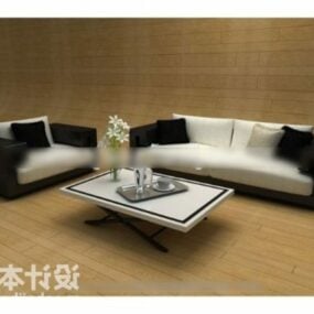 Double Bed Alberta Furniture 3d model