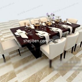 Stylish Luxury Dining Table 3d model
