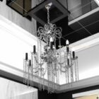 Stylish modern restaurant chandelier 3d model .