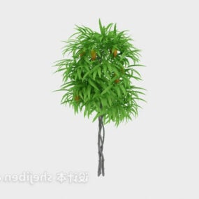 Wazon z rośliną Chlorophytum Model 3D