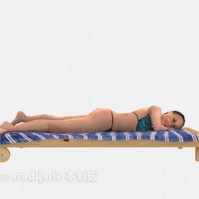 Sunbathing Woman 3d model