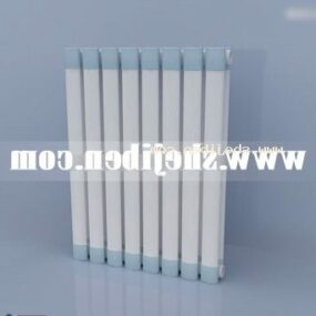 3D model obdélníkového tvaru hliníkového radiátoru