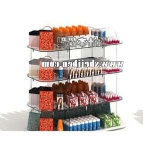 Supermarket Showcase Cabinet Möbler 3d-modell