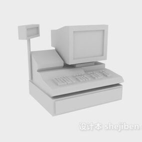 Modelo 3D de gadget de caixa registradora de supermercado