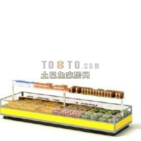 Supermarket Glass Counter Exhibition 3d model